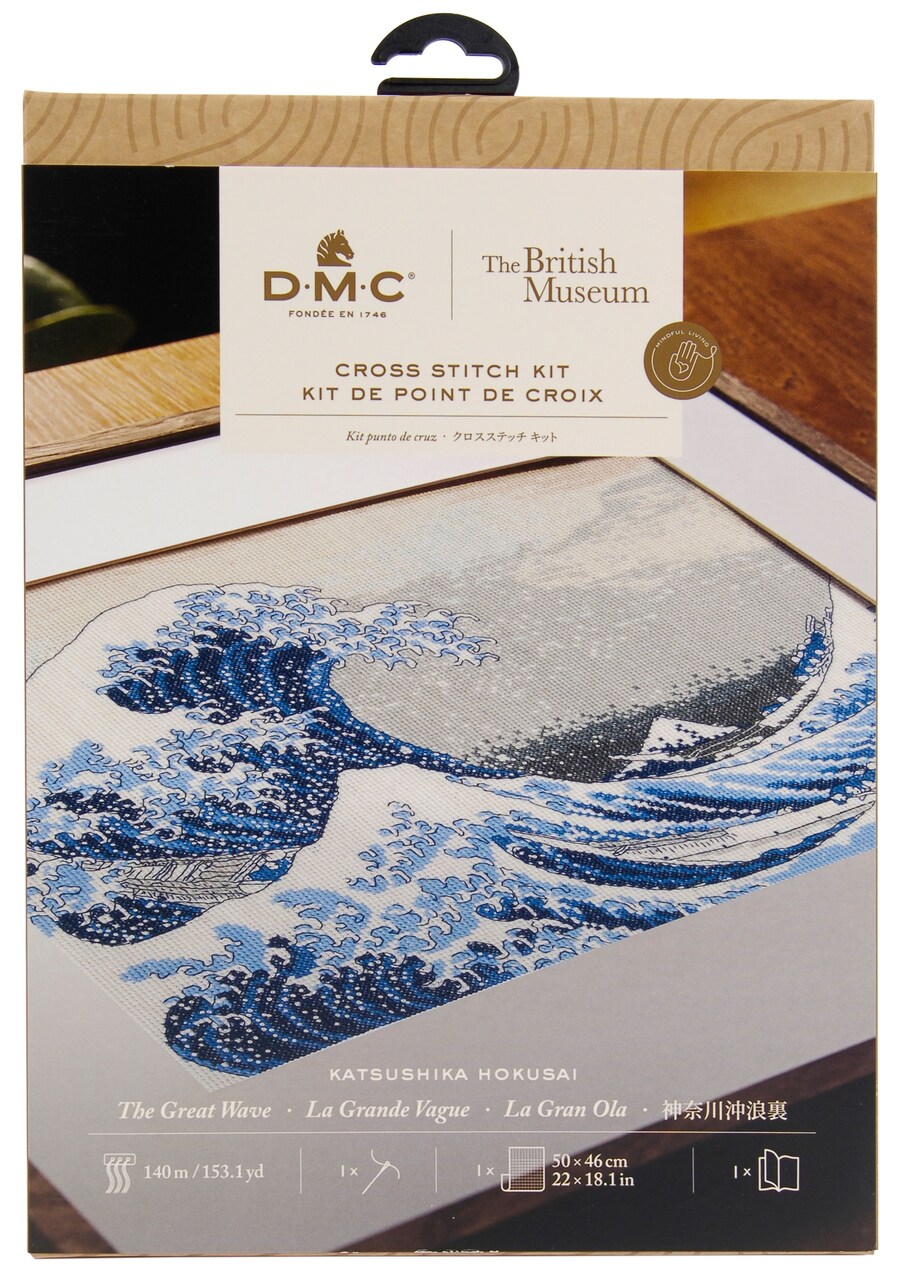 DMC Advanced Cross Stitch Kit-The Great Wave By Katsushika Hokusai